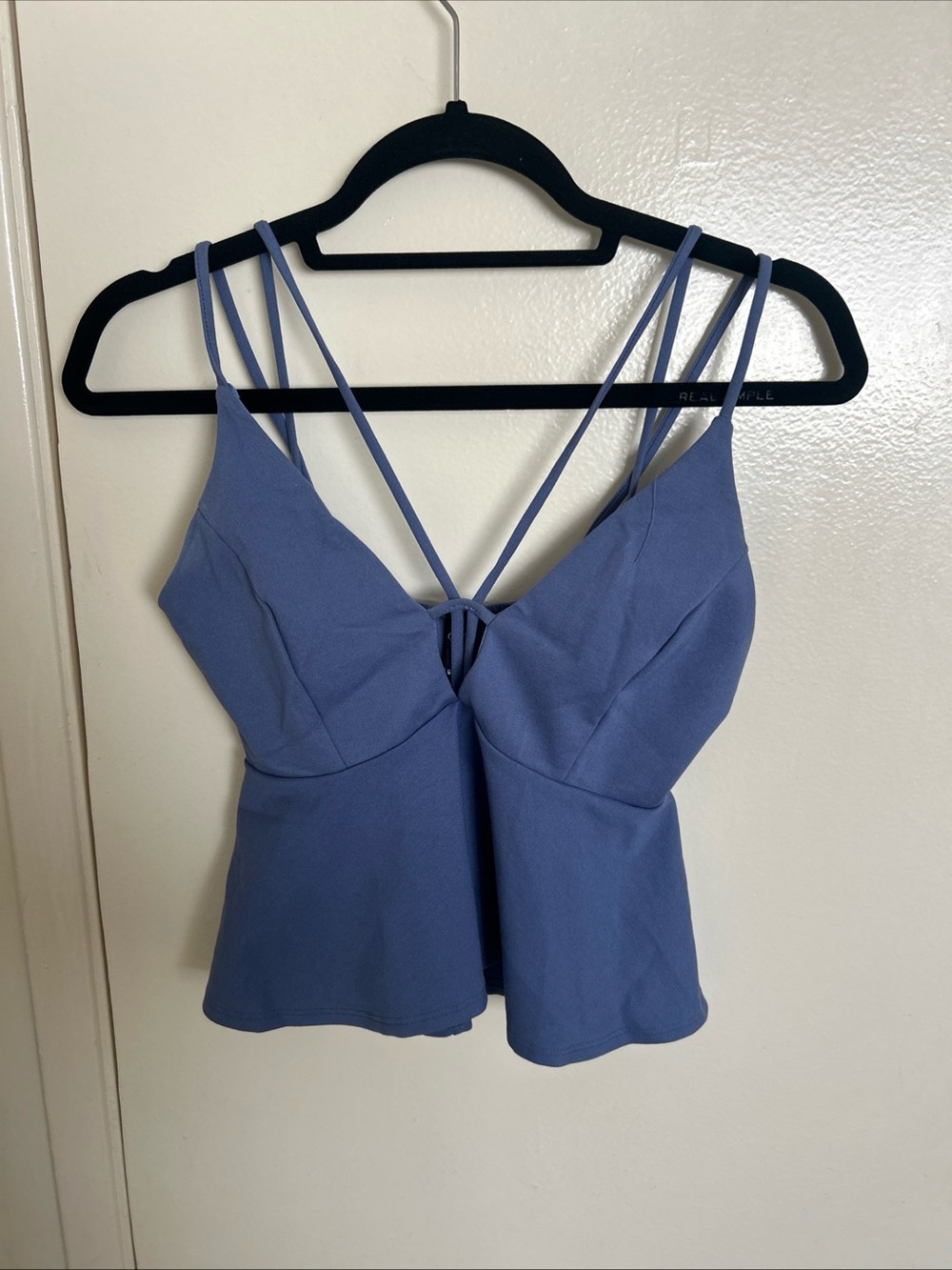 Windsor Double-Strap Peplum Cami in Periwinkle